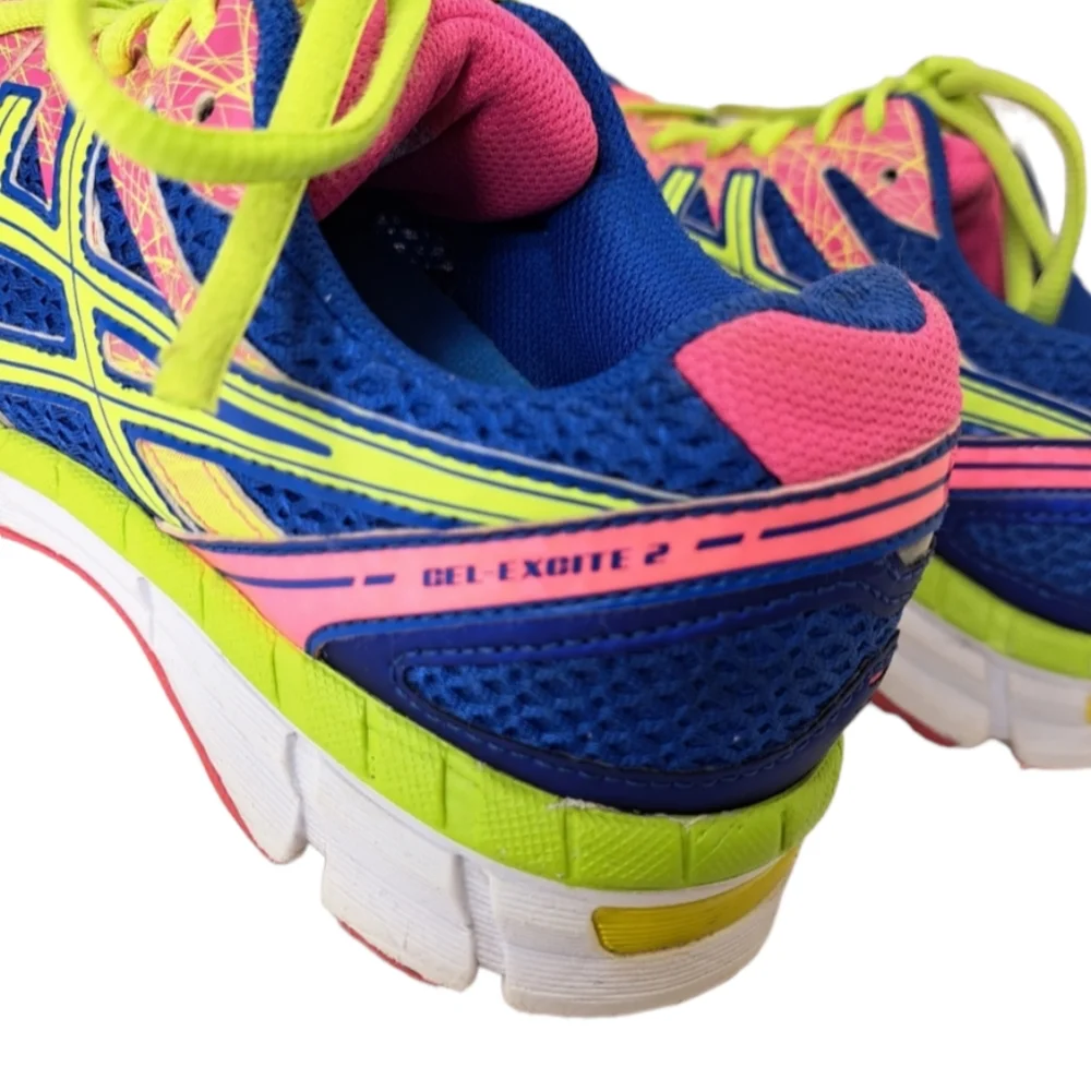 Asics Women's Multicolored Neon Colors Running Shoes Size 7 - Picture 5 of 13